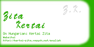 zita kertai business card